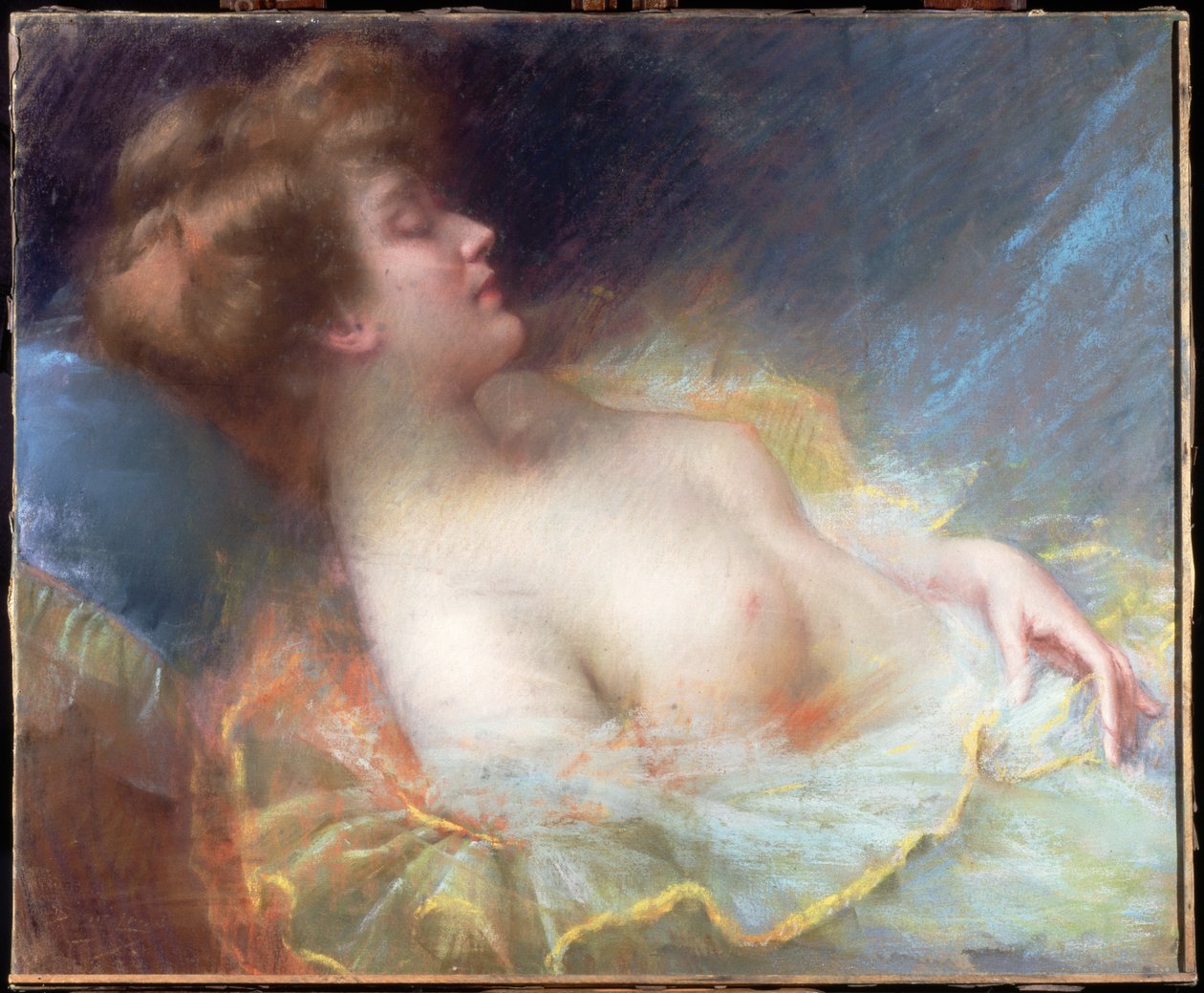 Nuori nainen nukkuu (pastelli) tekijältä Delphin Enjolras
