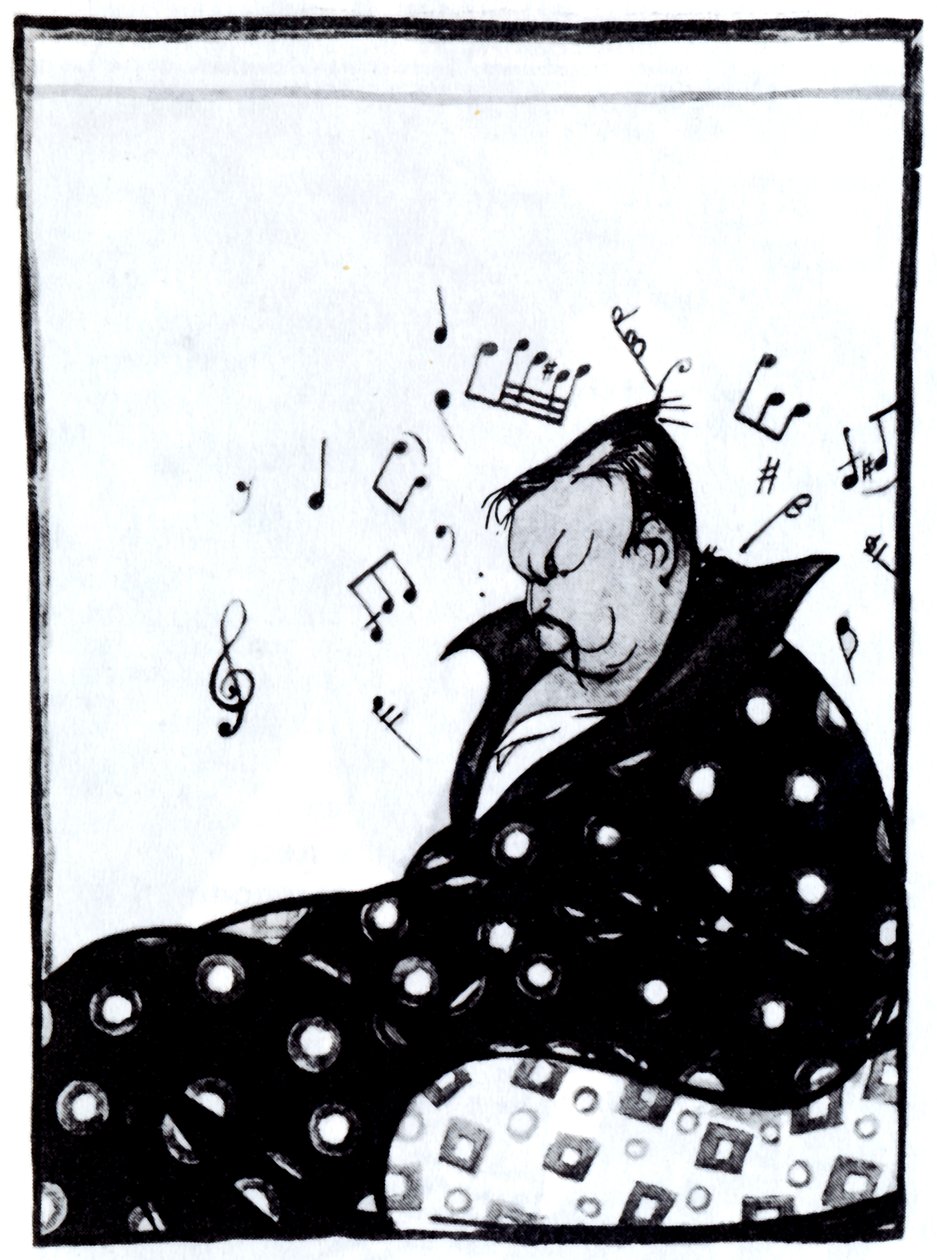 Säveltäjä Alexander Glazunov 1865-1936, 1915 tekijältä Deni