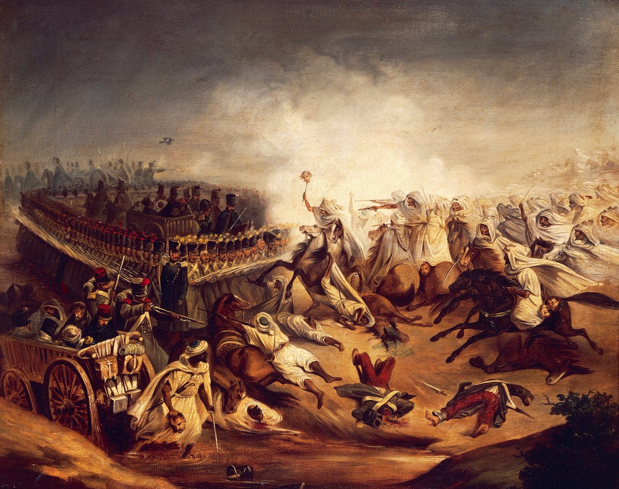 Algerian vastahyökkäys Constantinessa siirtomaasotien aikana marraskuussa 1837, Denis Auguste Marie Raffet