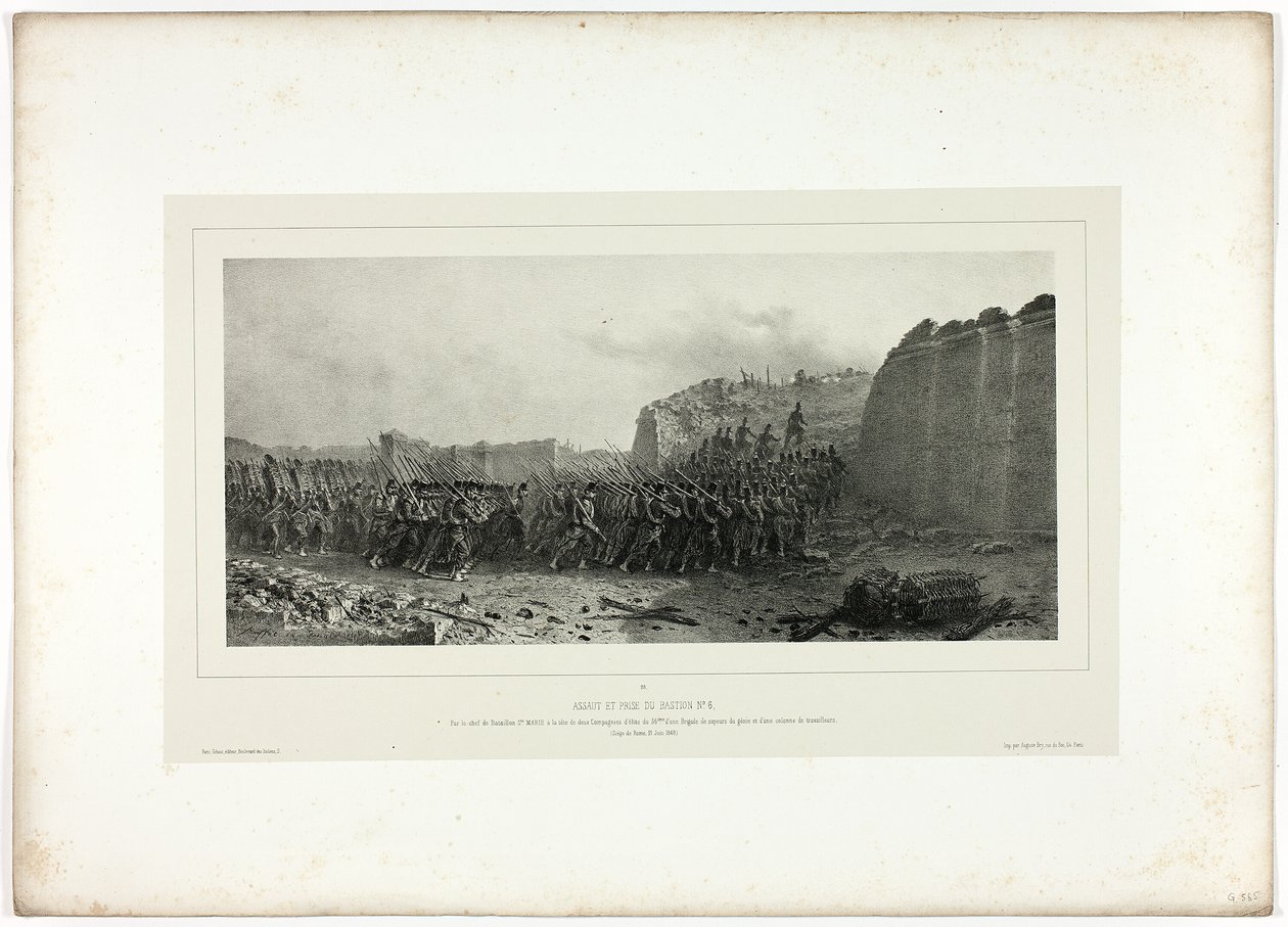 Bastionin nro. 6, julkaisusta Memories of Italy: Rome Expedition tekijältä Denis Auguste Marie Raffet