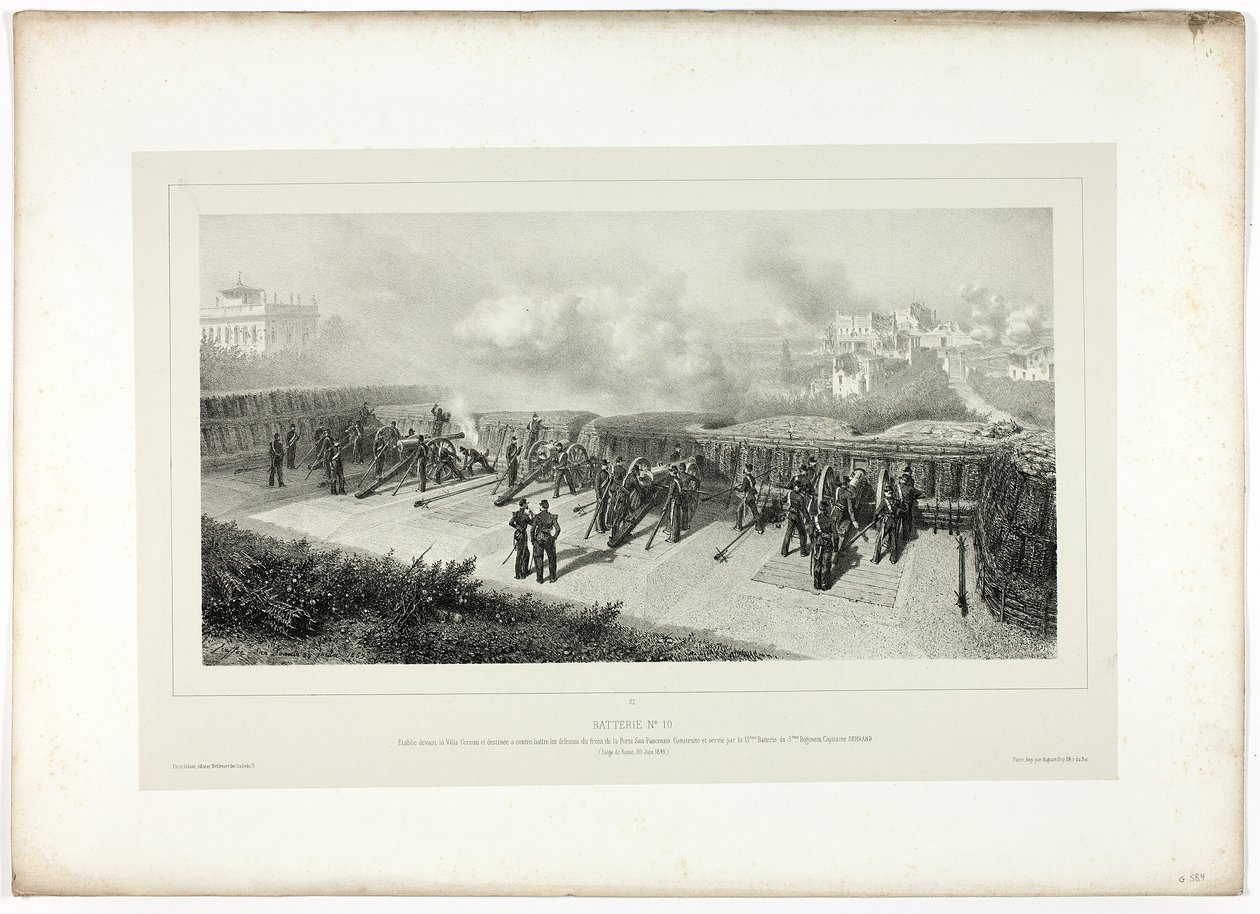Bateria núm.10, de Souvenirs of Italy: Romefinnish Expedition tekijältä Denis Auguste Marie Raffet