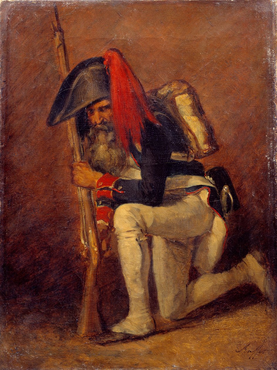 Le soldat de la Premiere Republique Painting Denis Auguste Raffet (1804-1860) 1800-luvun su. 0,31x0,23 m tekijältä Denis Auguste Marie Raffet