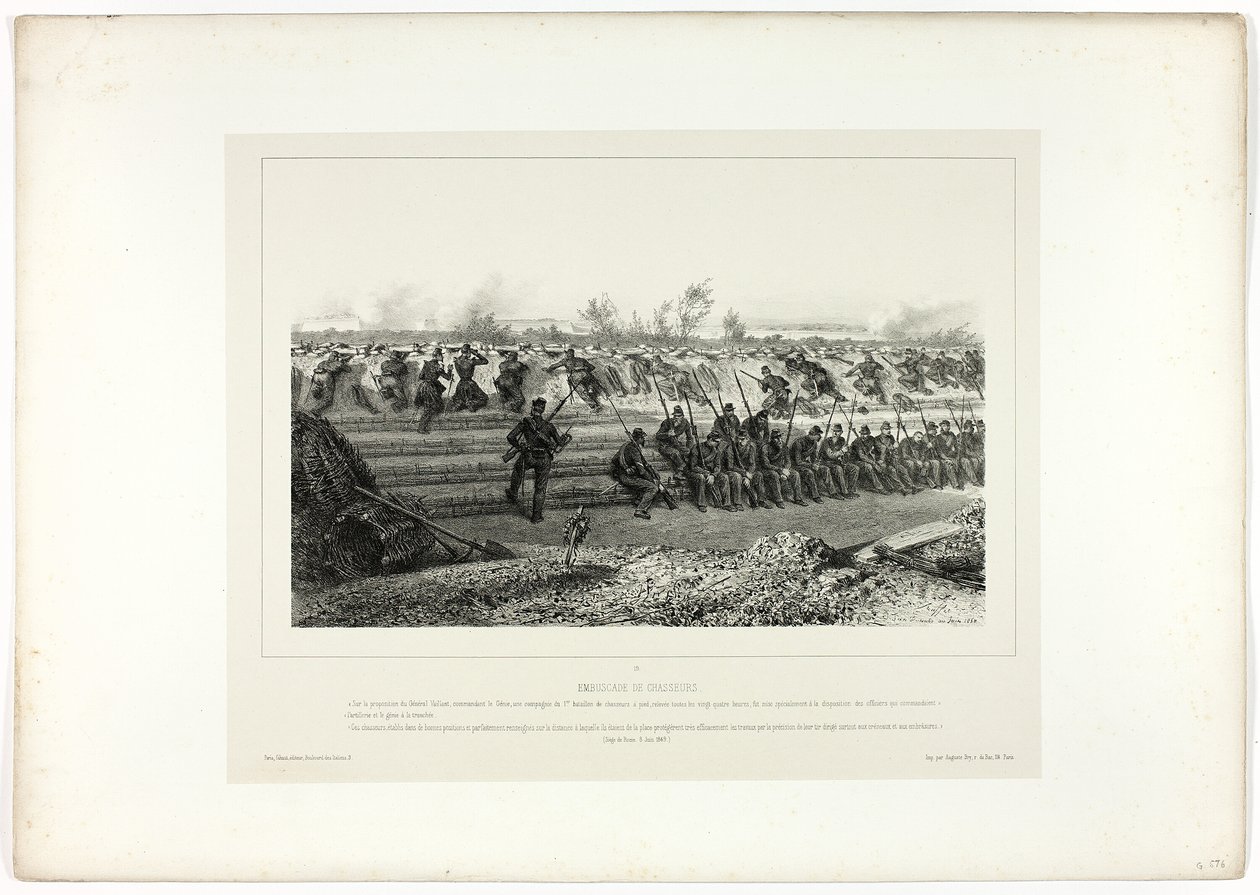 Kevyt jalkaväen väijytys, elokuvasta Memories of Italy: Rome Expedition tekijältä Denis Auguste Marie Raffet