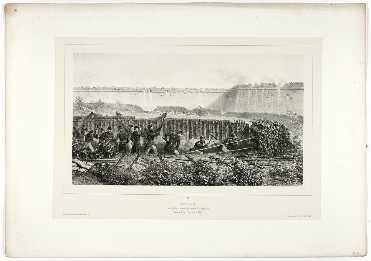 Sappaus täydessä vauhdissa, Souvenirs of Italysta: Expedition from Rooma tekijältä Denis Auguste Marie Raffet