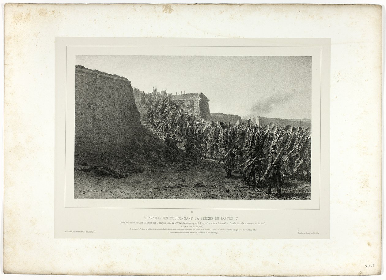 Työntekijät, jotka kruunaavat bastionin 7 rikkoutumisen, Souvenirs d