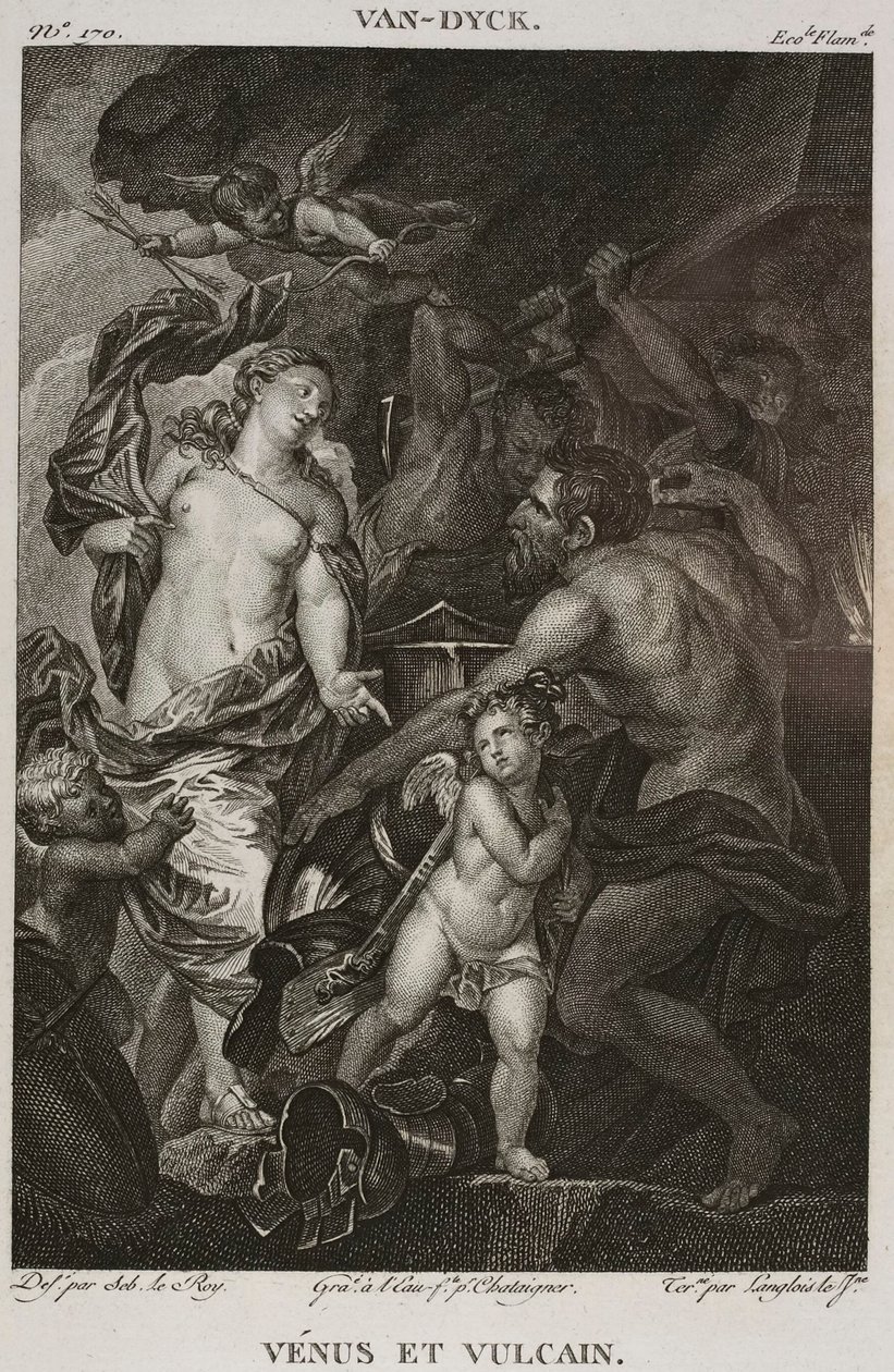 Denis-Sébastien Leroy, Chataigner ja Langlois le jeune - Venus ja Vulcan, Antoine van Dyckin mukaan - 1802-1815 tekijältä Denis Sebastien Leroy