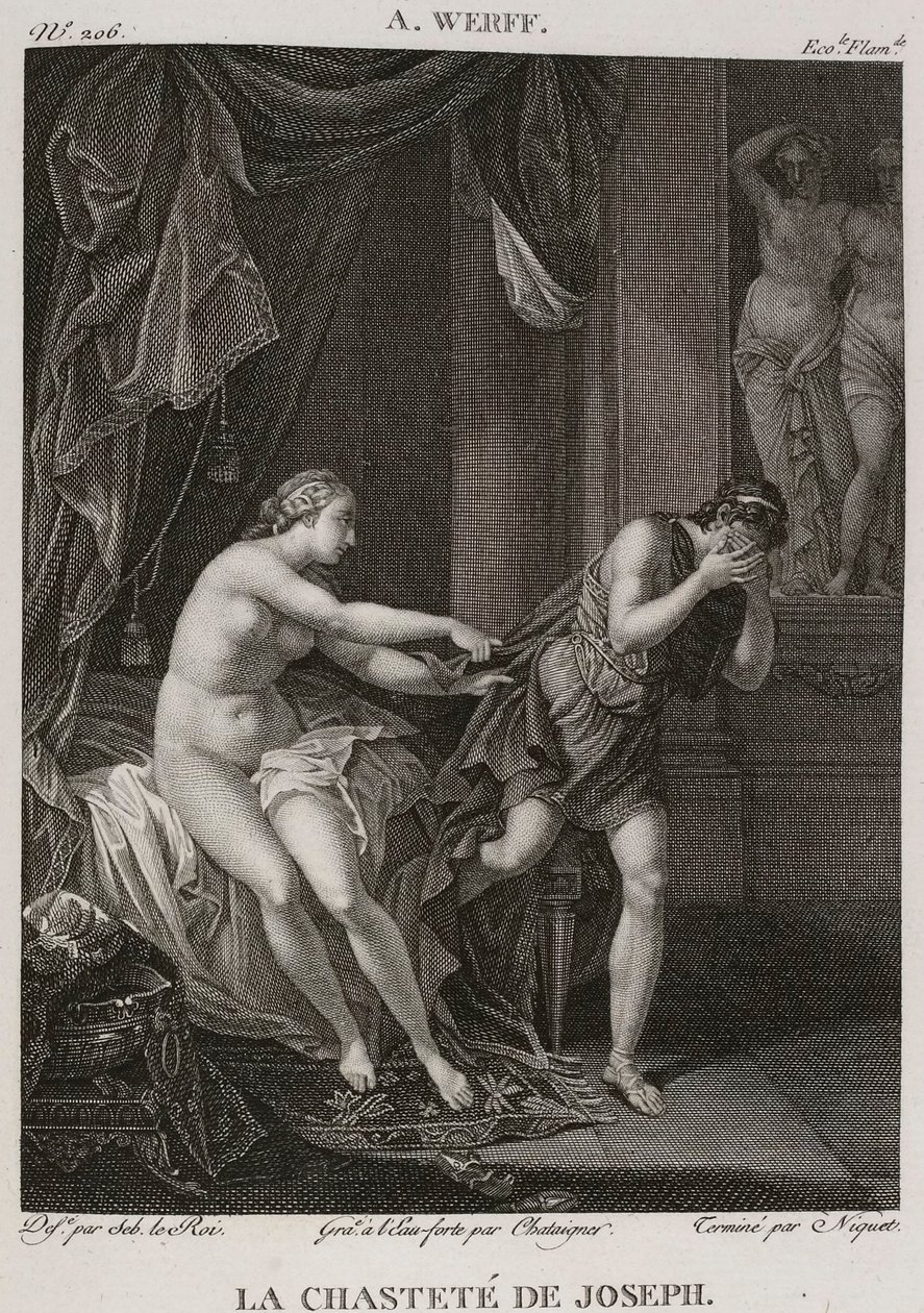 Denis-Sébastien Leroy, Chataigner ja Niquet - Joosefin siveys, Adriaen van der Werffin mukaan - 1802-1815 tekijältä Denis Sebastien Leroy