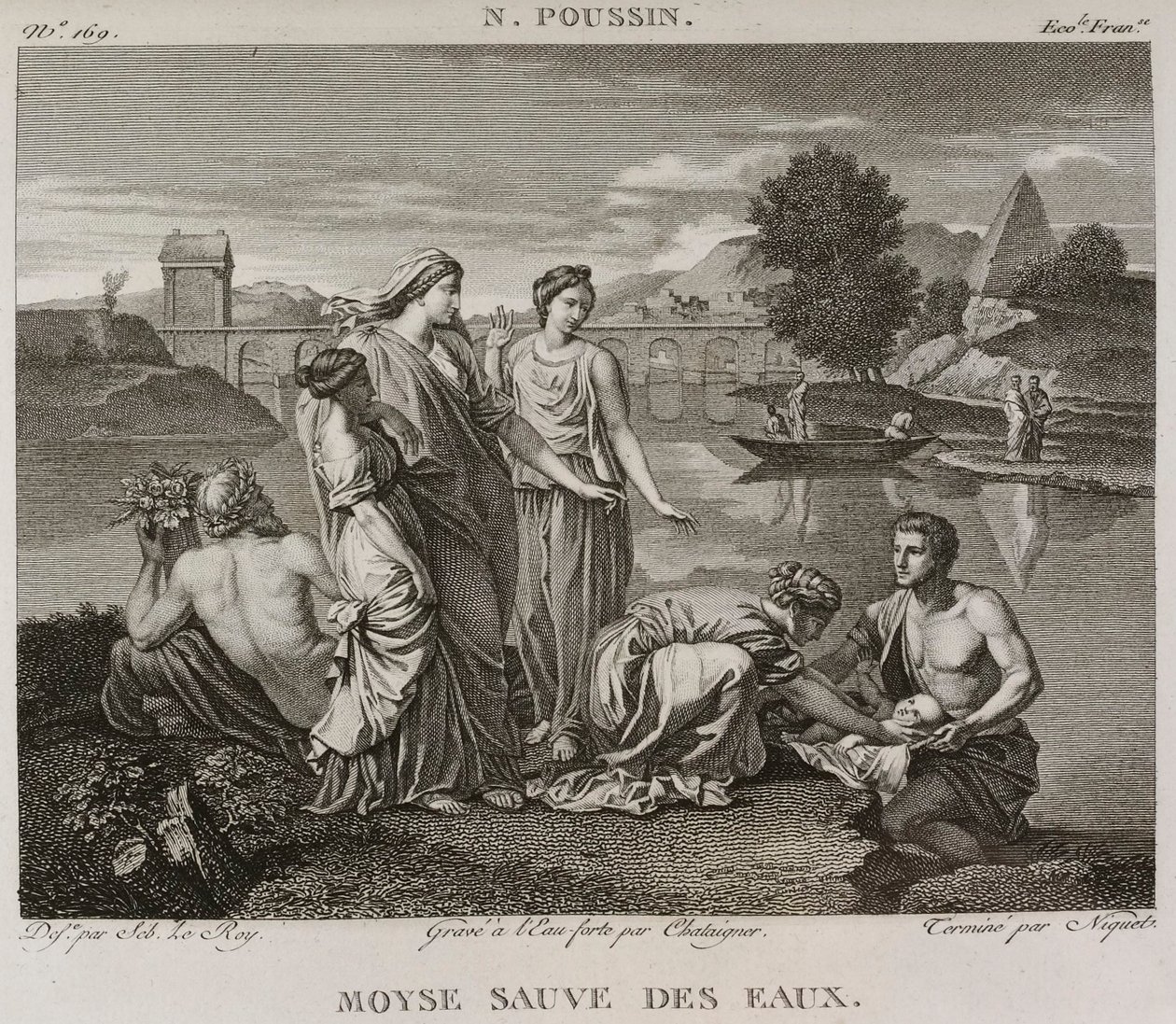 Denis-Sébastien Leroy, Chataigner ja Niquet - Mooses pelastuu vedestä, Nicolas Poussinin mukaan - 1802-1815 tekijältä Denis Sebastien Leroy