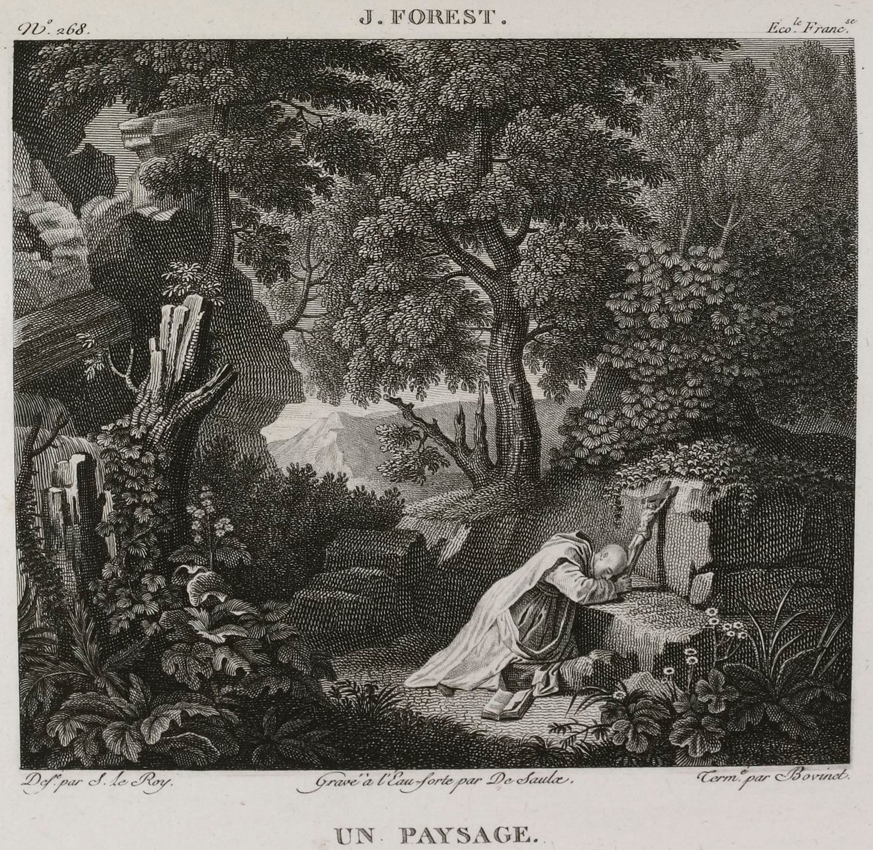 Denis-Sébastien Leroy, De Saulx et Bovinet - maisema, Jean-Baptiste Forestin mukaan - 1802-1815 tekijältä Denis Sebastien Leroy