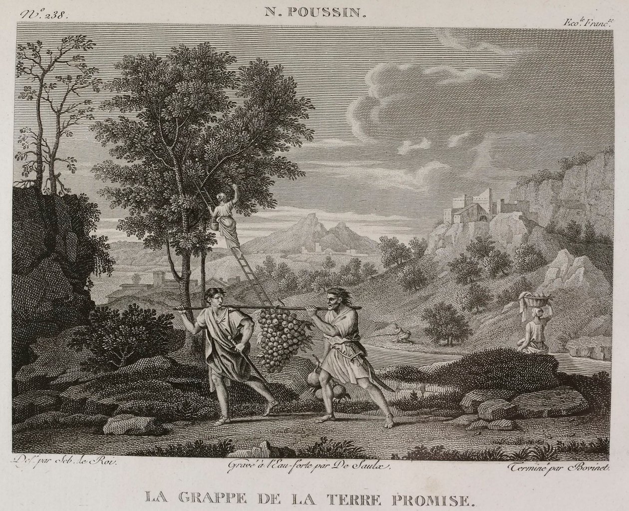 Denis-Sébastien Leroy, Saulx ja Bovinet - Luvatun maan viinirypäle, Nicolas Poussinin mukaan - 1802-1815 tekijältä Denis Sebastien Leroy