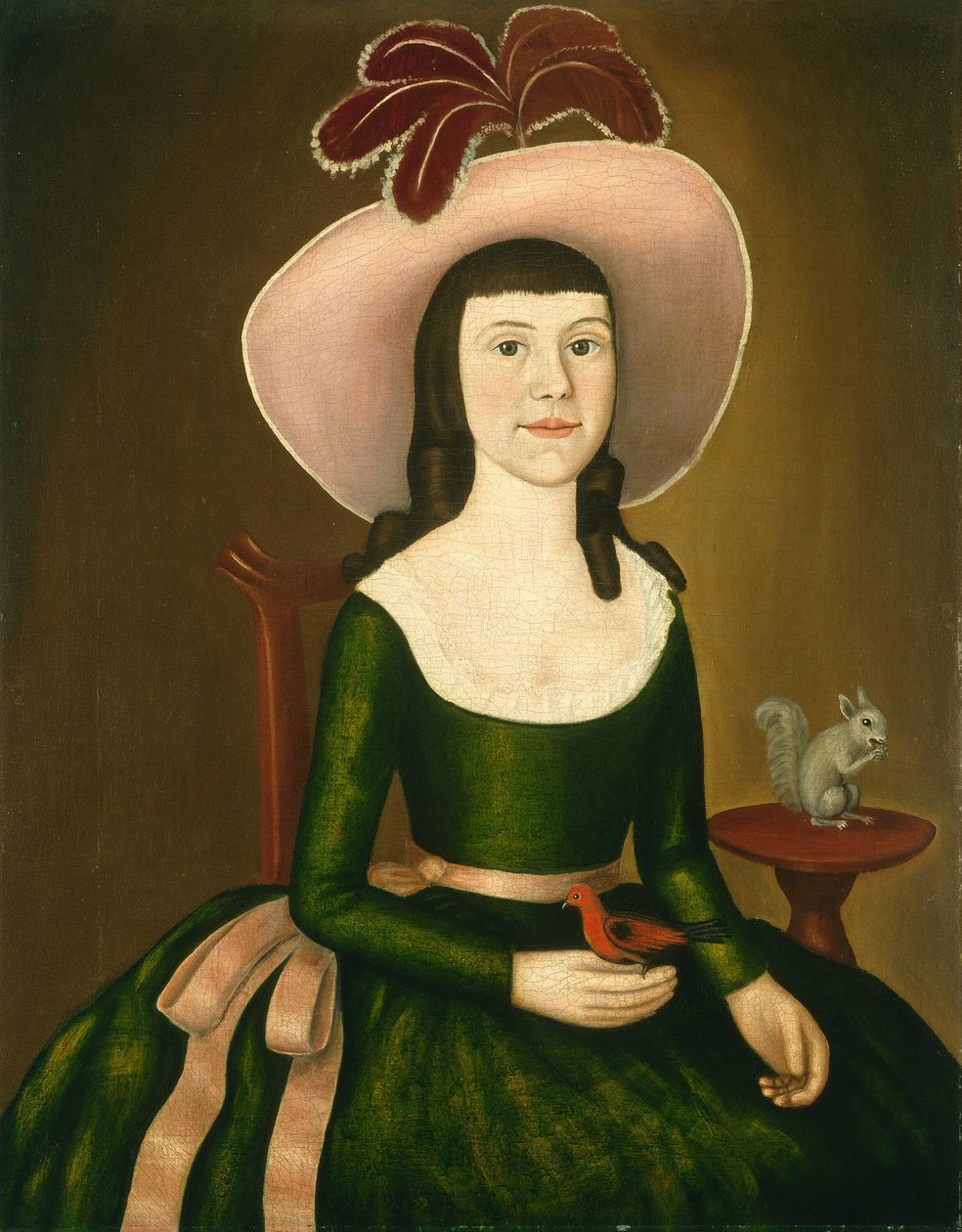 Miss Denison of Stonington, Connecticut, mahdollisesti Matilda Denison, c. 1790 tekijältä Denison Limner