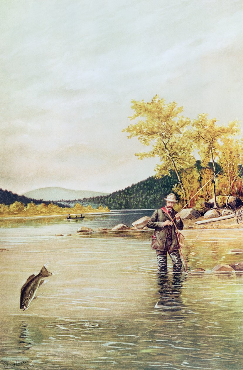 Taimenkalastaja, 1889 tekijältä Denton