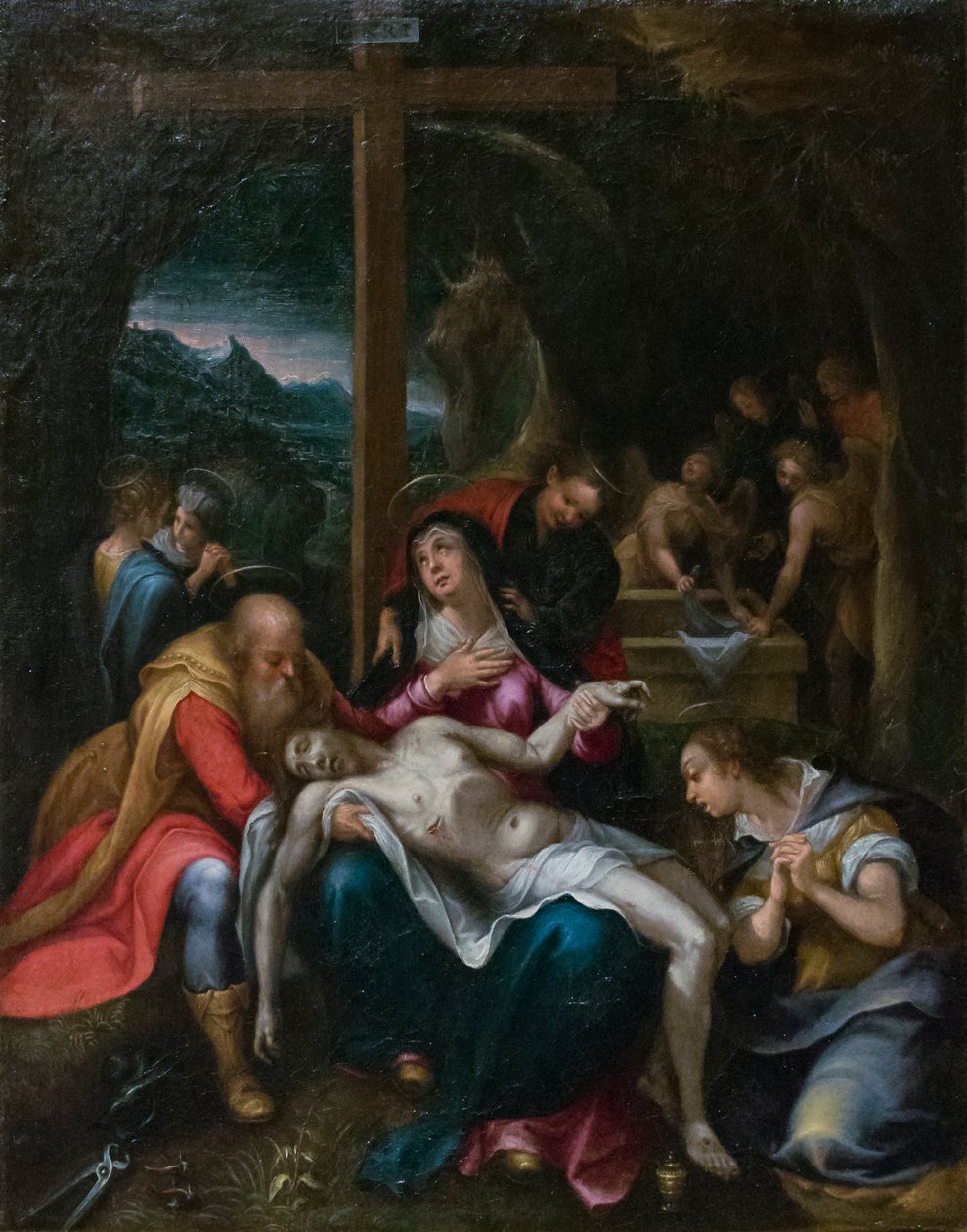 Kristuksen valitus, noin 1595-1600 (öljy kankaalle). tekijältä Denys Calvaert or Calvart