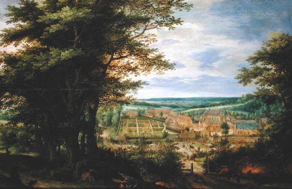 Abbaye de La Cambre Soignesin metsässä, 1609 tekijältä Denys van Alsloot