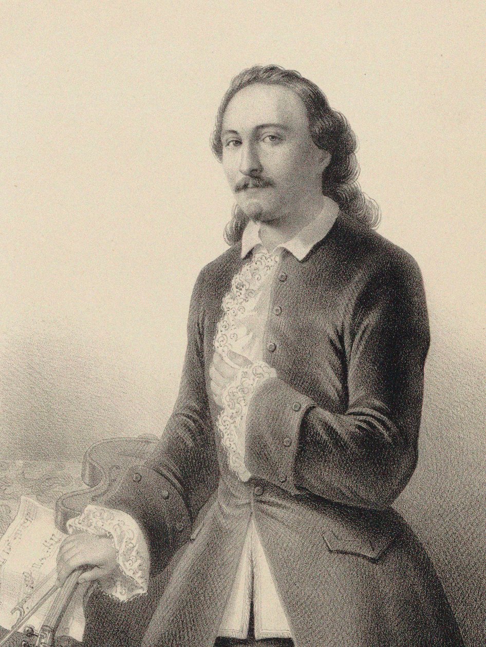 Arthur Saint-Léonin muotokuva 1821-1870 Cesare Pugnin baletissa Le Violon du diable, 1849. tekijältä Derancourt