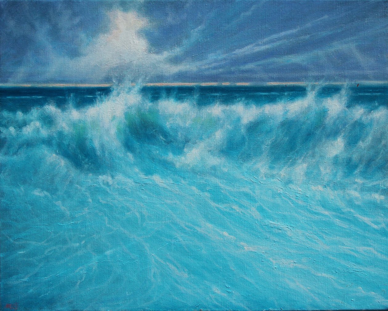 Atlantic Shore, 2019 (öljy kankaalle) tekijältä Derek Hare
