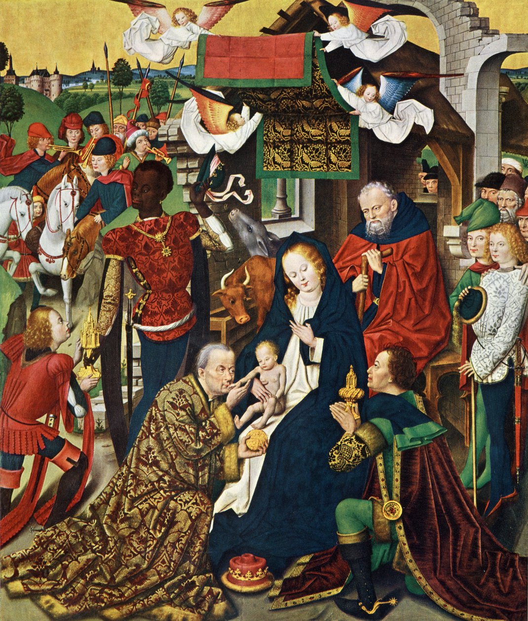 Dortmund Propsteikirche, Derick Baegert Altarbild, rechte Tafel tekijältä Derick Baegert