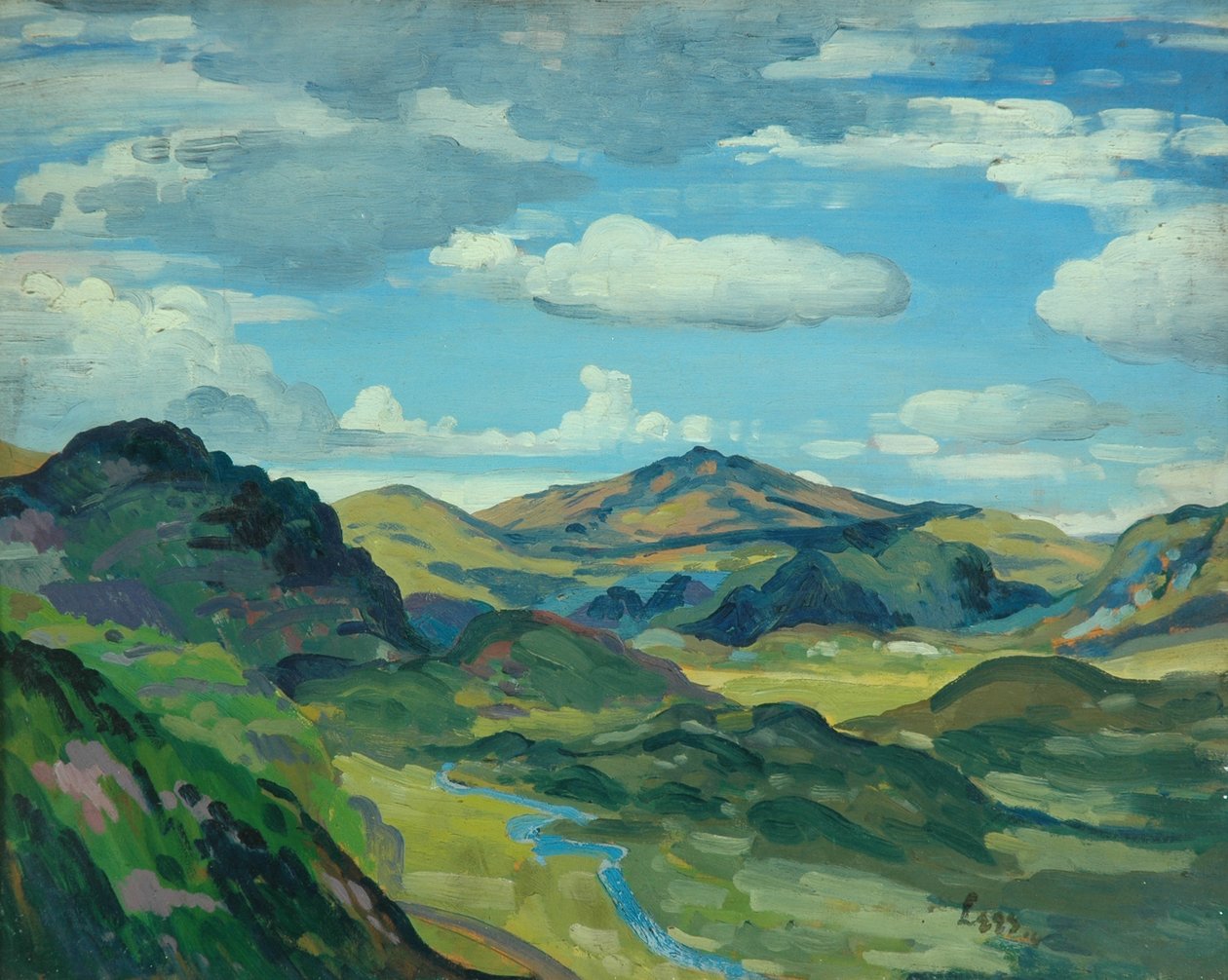 Maisema, noin 1919 tekijältä Derwent Lees