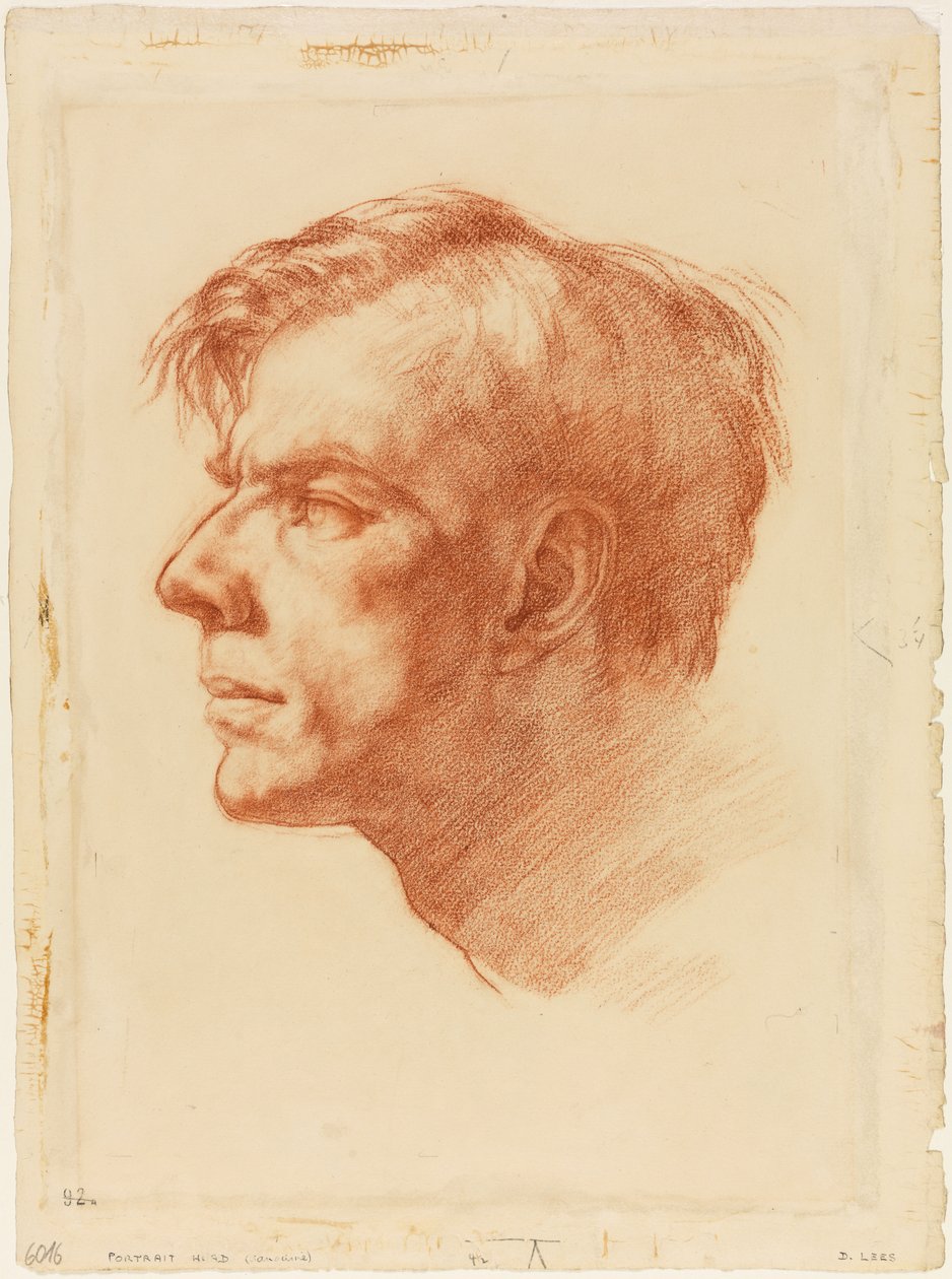 John Fothergillin muotokuva, noin 1907 (sanguine paperille). tekijältä Derwent Lees