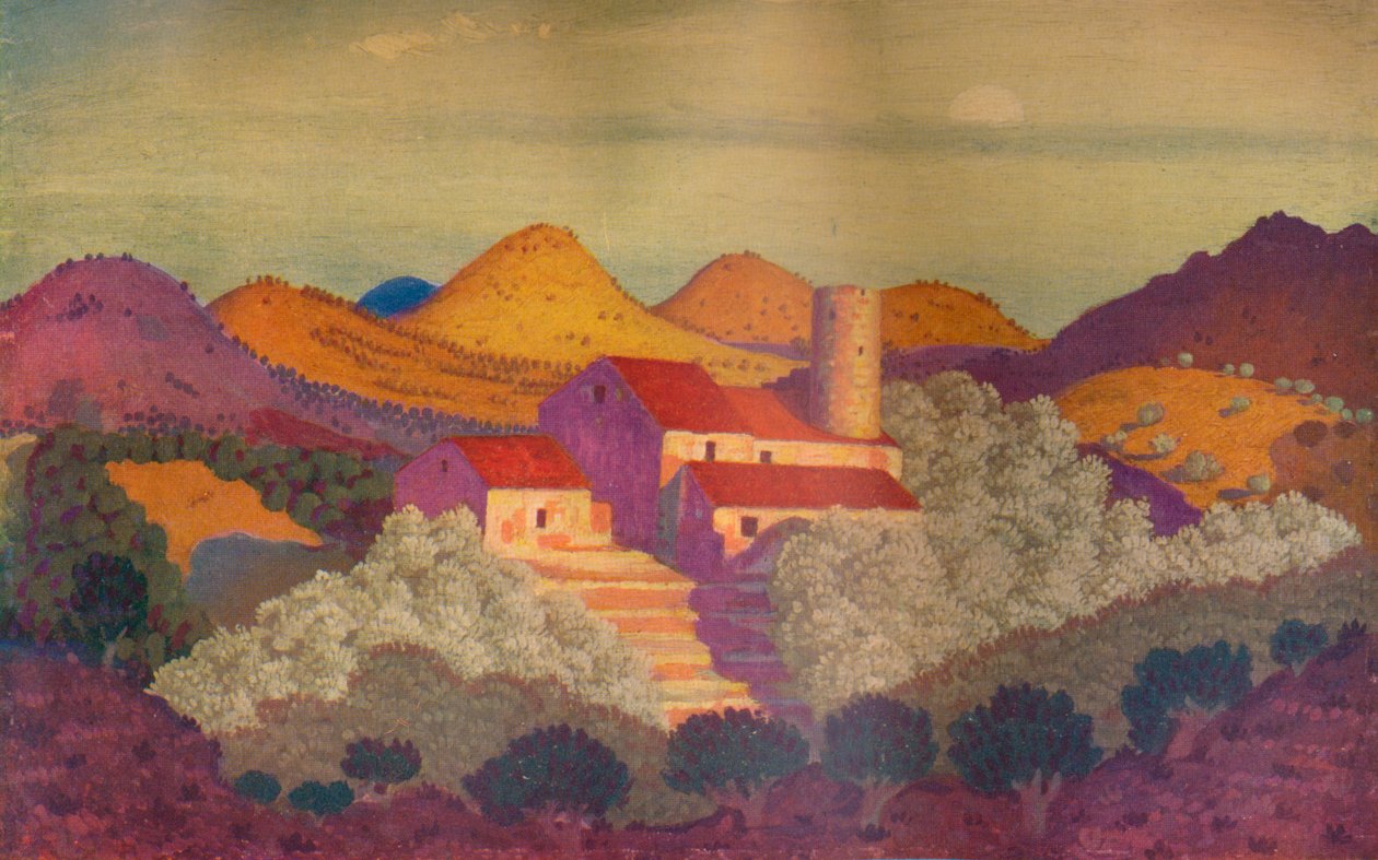 Auringonlasku lähellä Colliourea, 1900-luku tekijältä Derwent Lees