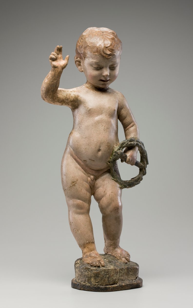 Christ Child (stukko monivärisellä koristeella) tekijältä Desiderio da Settignano