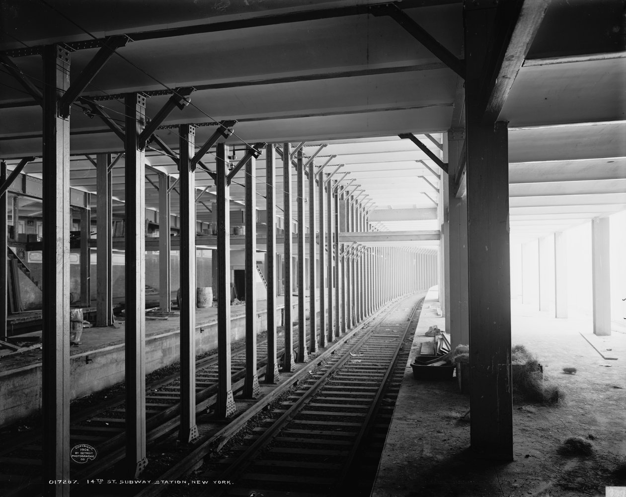 14th St. -metroasema, New York, n. 1904 tekijältä Detroit Publishing Co.