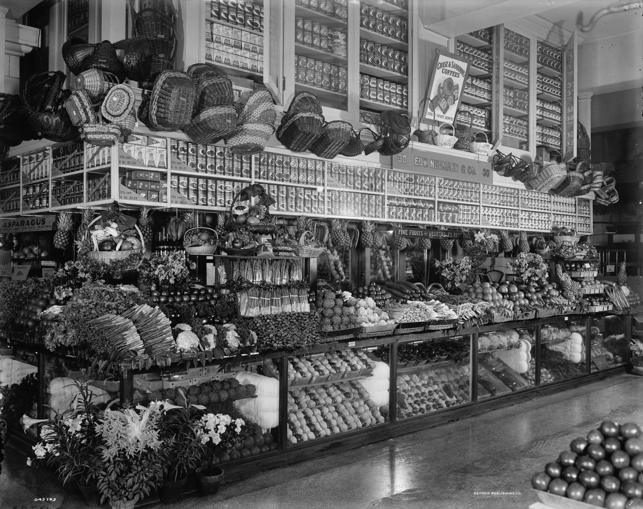 Edw. Neumann, Broadway Market, Detroit, Michigan, n. 1905–1915 tekijältä Detroit Publishing Co.