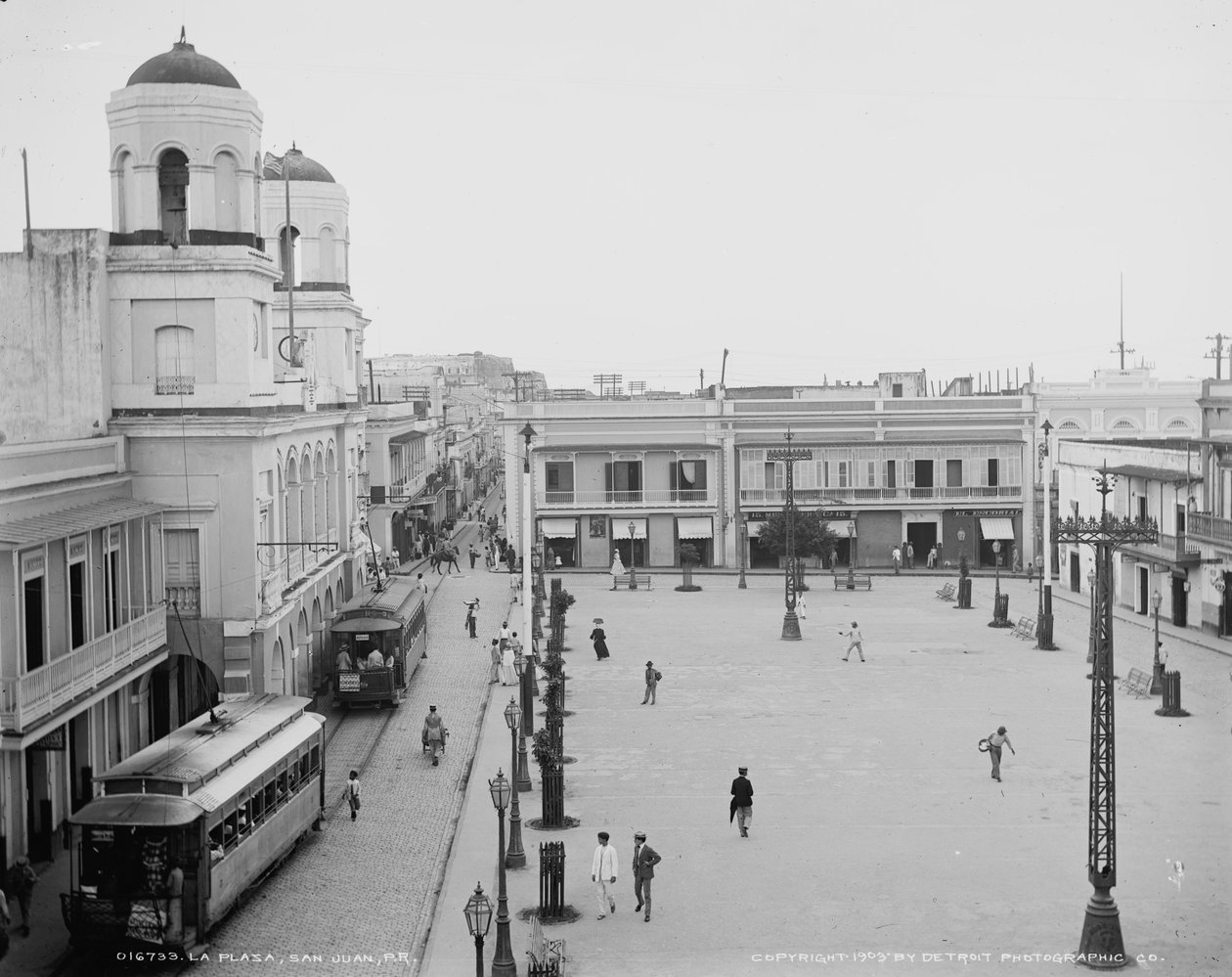 La Plaza, San Juan, Puerto Rico, noin 1903. tekijältä Detroit Publishing Co.