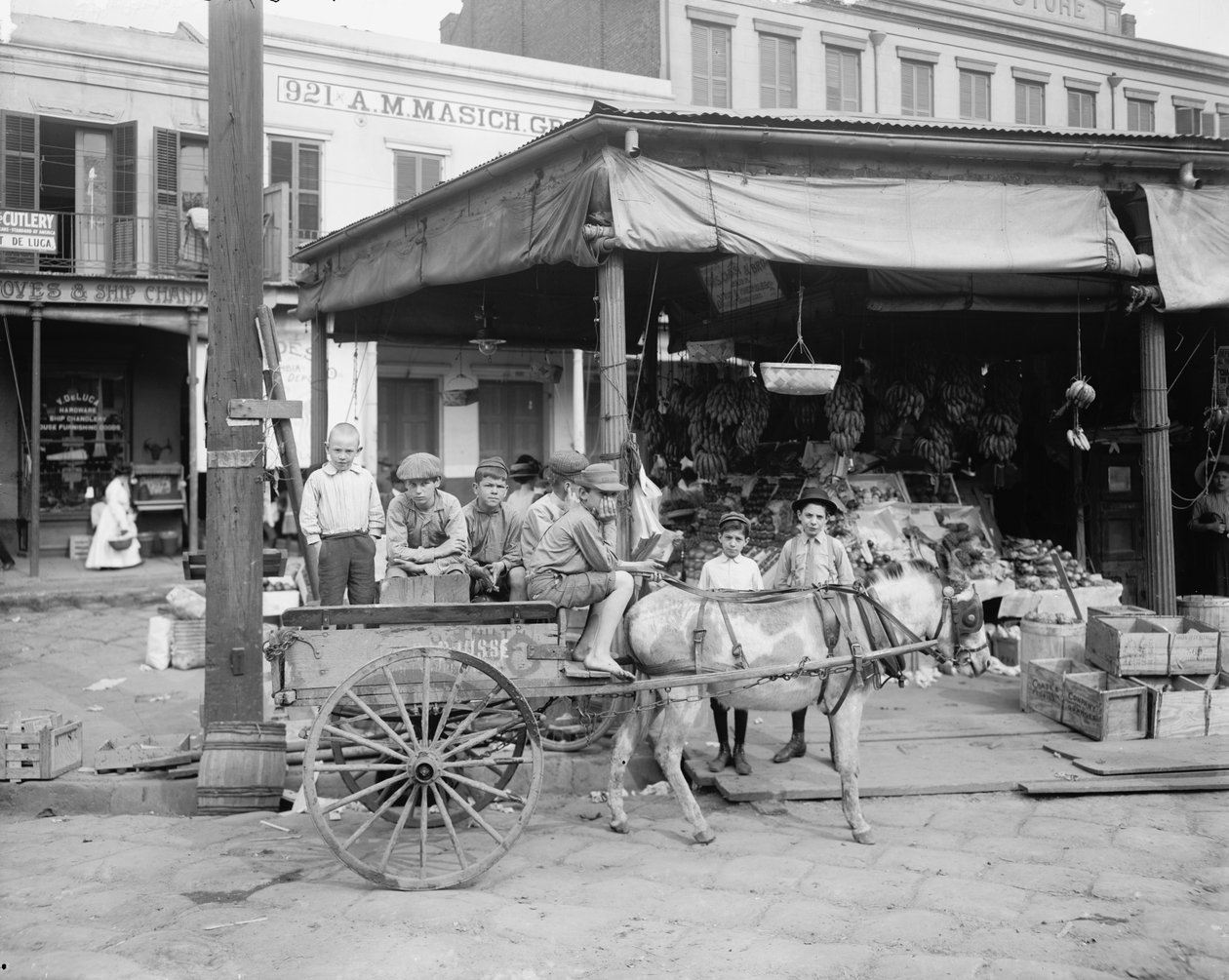 New Orleans, ranskalaisen torin kulma, noin 1900-10. tekijältä Detroit Publishing Co.
