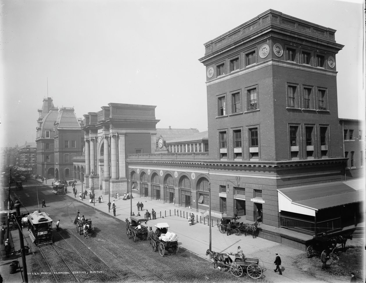 North Terminal Station, Boston tekijältä Detroit Publishing Co.