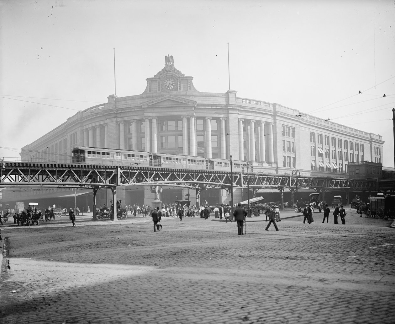 South Station, Boston, Massachusetts, n. 1905 tekijältä Detroit Publishing Co.
