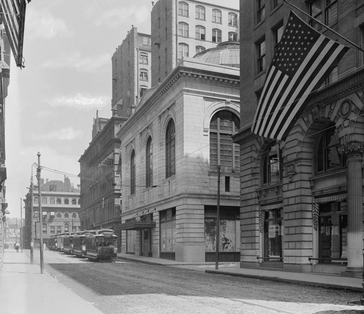 Pörssi, Congress Street, Boston, Massachusetts, noin 1910-20 tekijältä Detroit Publishing Co.