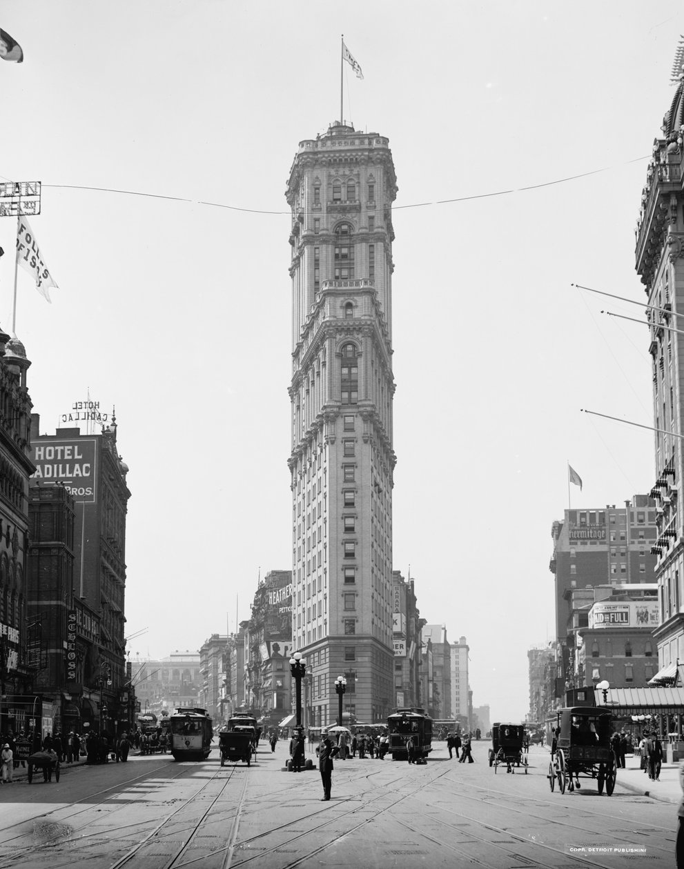 Times Building, New York, N.Y., n. 1908 tekijältä Detroit Publishing Co.
