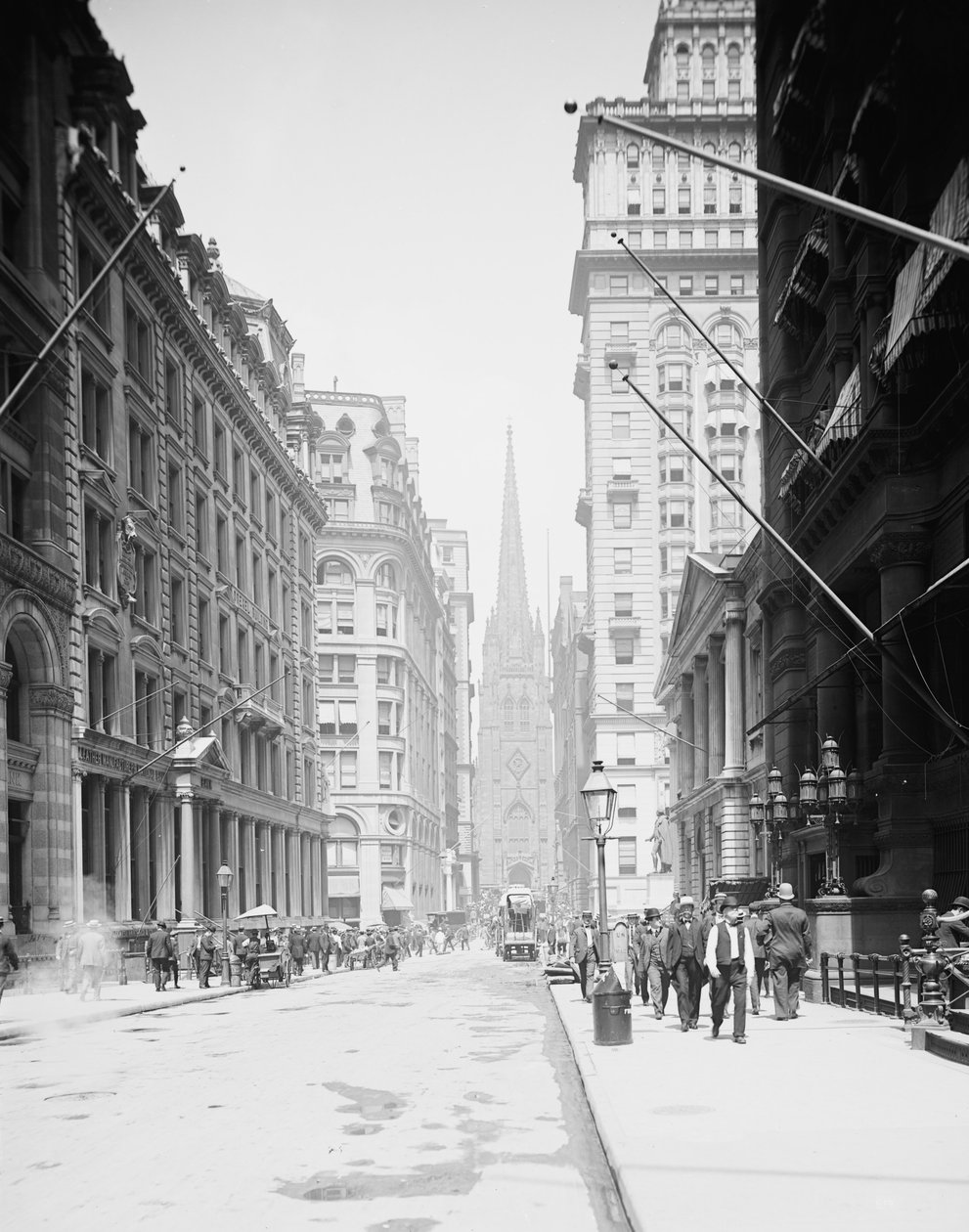 Wall St. and Trinity Church, New York, N.Y., 1903 tekijältä Detroit Publishing Co.