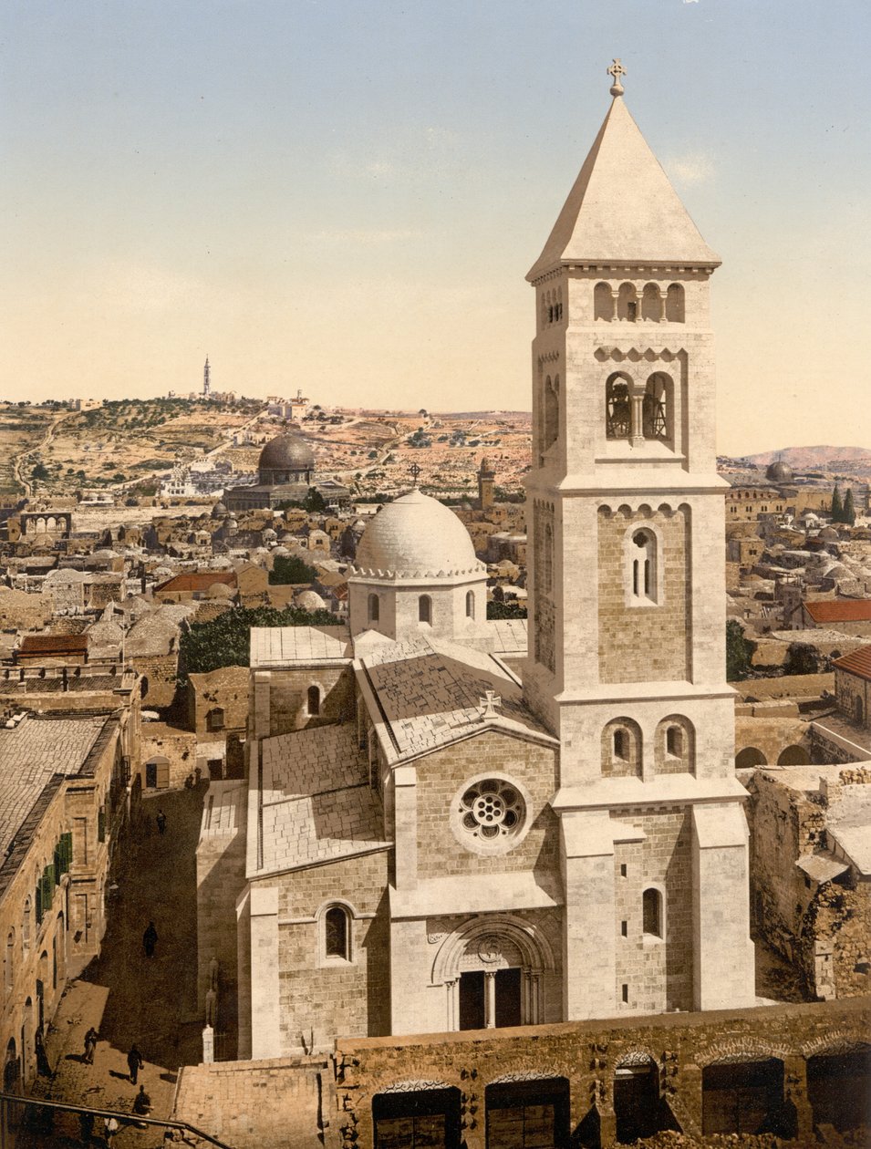 Pyhän Vapahtajan kirkko, Jerusalem, Pyhä maa, n. 1890–1900 (valokuvatulostus) tekijältä Detroit Photographic Co.
