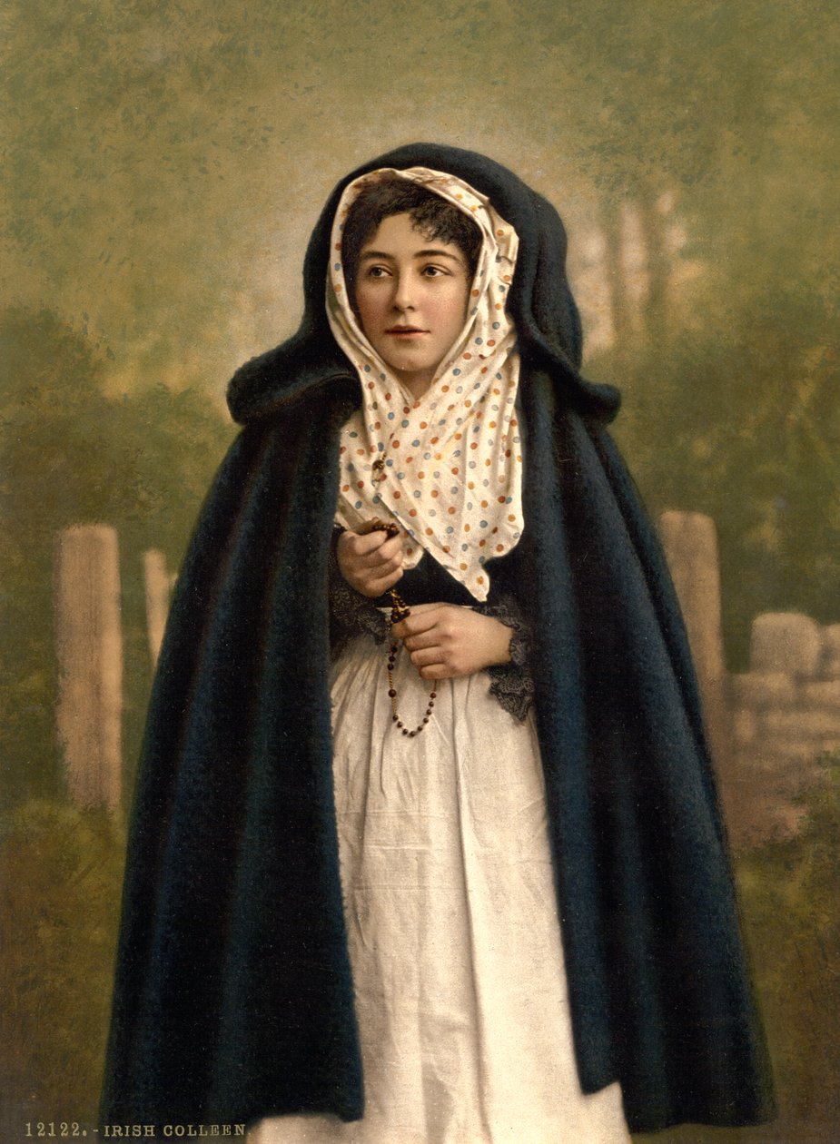 Irlantilainen Colleen, 1890 tekijältä Detroit Photographic Co.