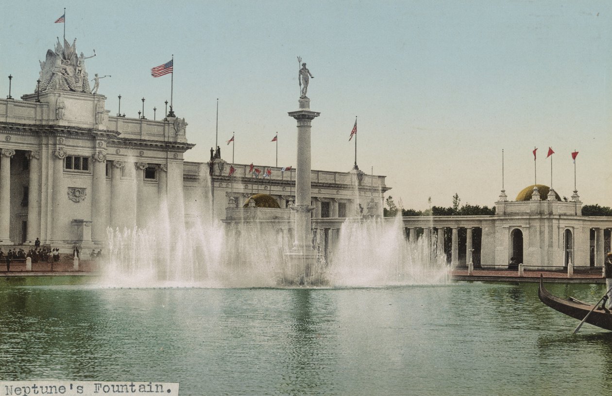 Neptunuksen suihkulähde, Trans-Mississippi Exposition, 1898 tekijältä Detroit Photographic Co.