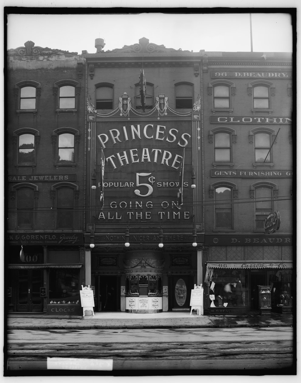 Princess Theatre, Detroit, n. 1900 (m/v kuva) tekijältä Detroit Photographic Co.