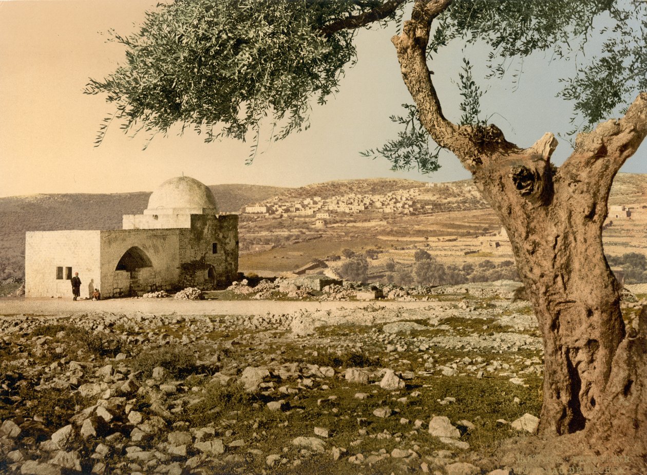 Raakelin hauta, Jerusalem, Pyhä maa, n. 1890 - n. 1900 (valokuvatulostus) tekijältä Detroit Photographic Co.