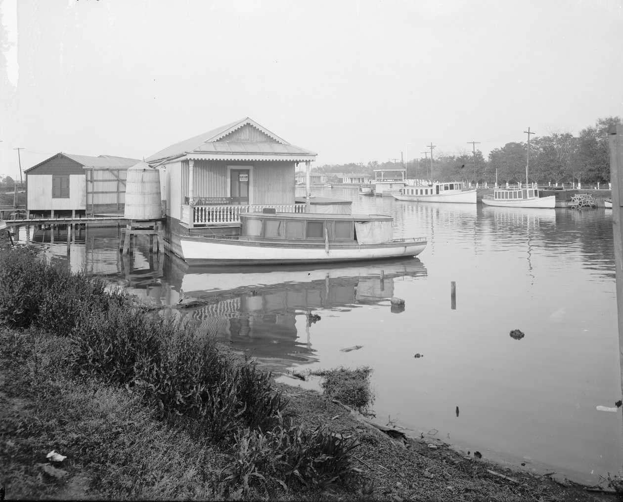 Bayou Saint Johnin varrella, New Orleans, 1910 tekijältä Detroit Publishing Co.