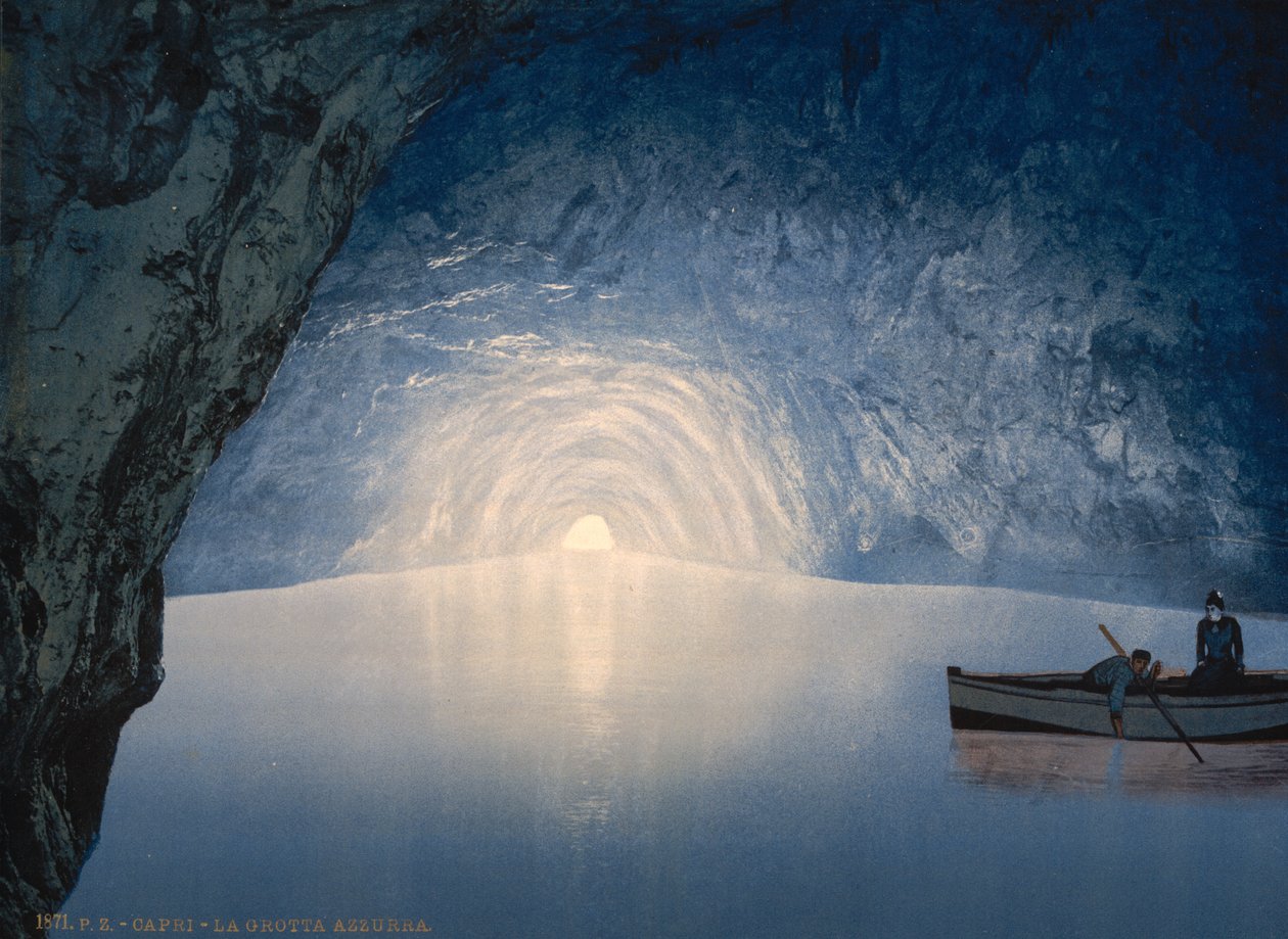 Sininen luola, Caprin saari, 1890-1900 tekijältä Detroit Publishing Co.