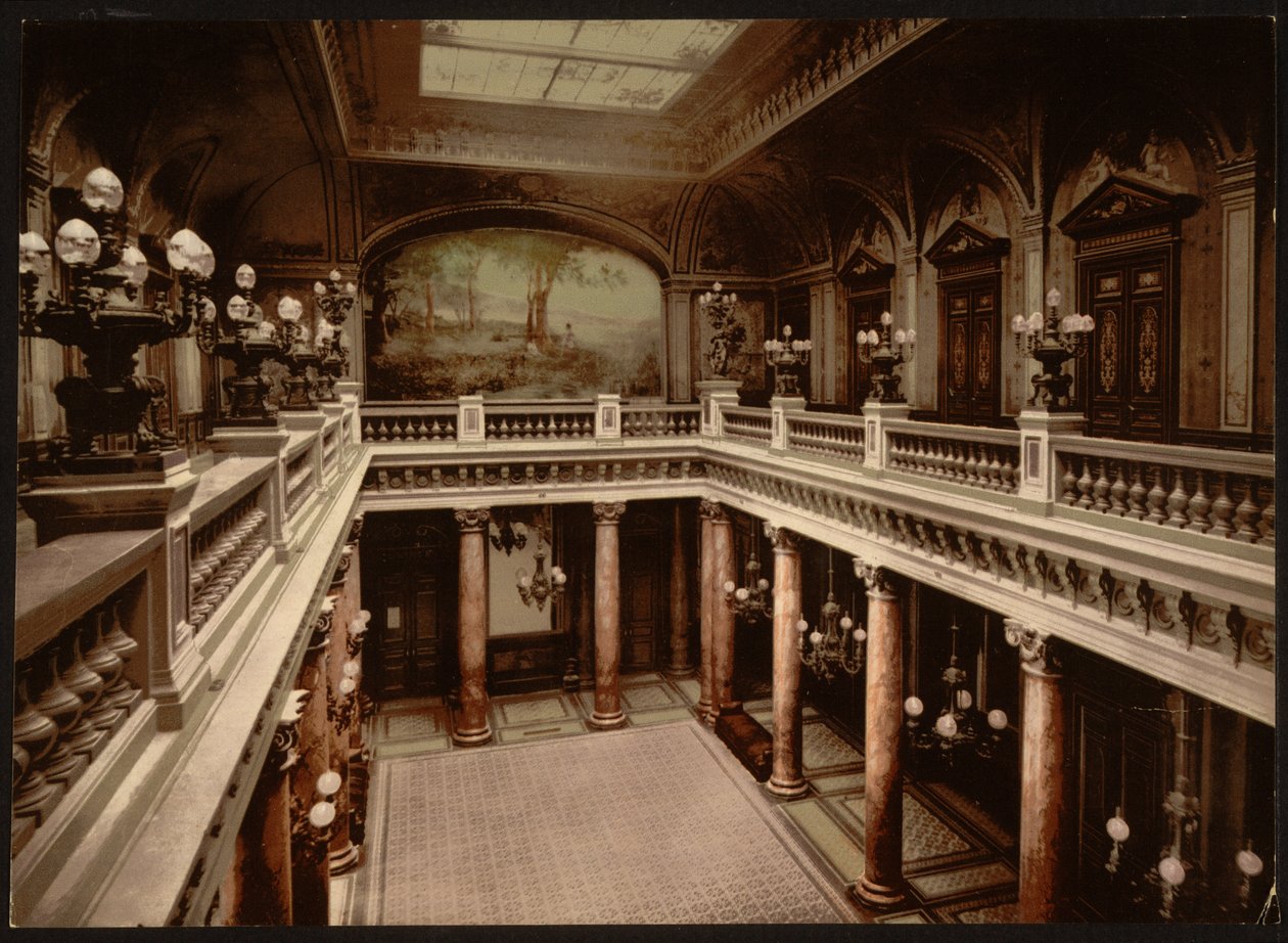 Kasinon sisäänkäynti, Atrium, Monte Carlo, Riviera tekijältä Detroit Publishing Co.