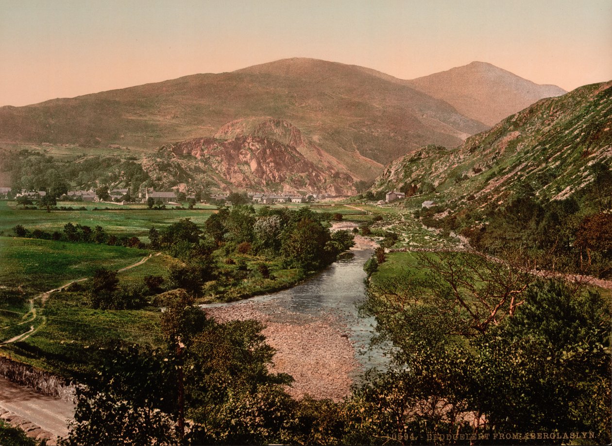 Aberglasynista, Beddgelertistä, Wales, noin 1890-1900 (valokuvakromipaino). tekijältä Detroit Publishing Co.