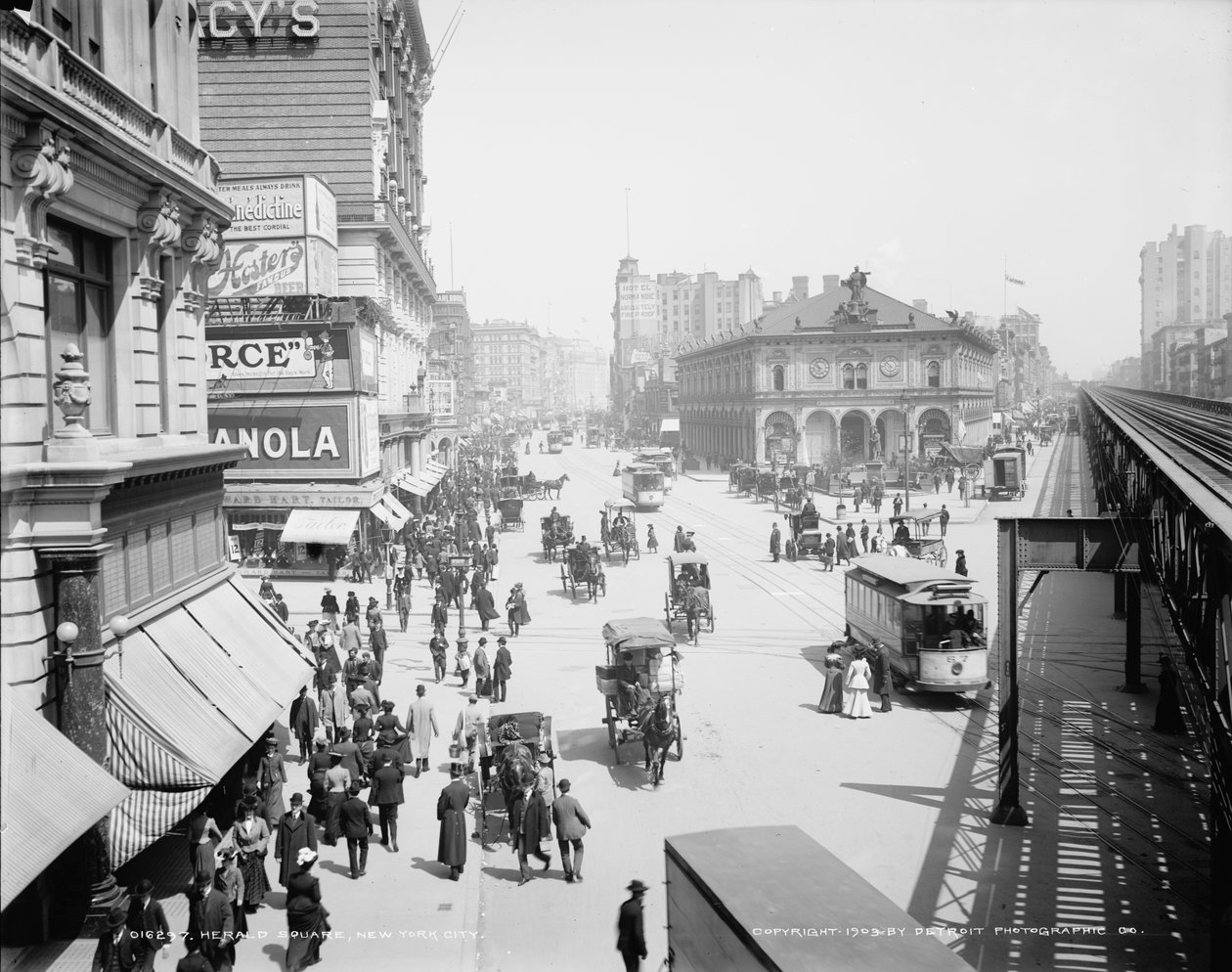 Herald Square, New York, n. 1904 (m/w kuva) tekijältä Detroit Publishing Co.