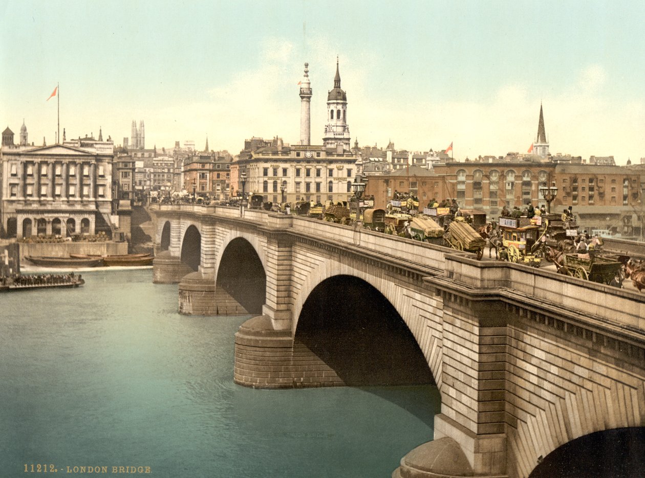 London Bridge, noin 1890-1900 tekijältä Detroit Publishing Co.