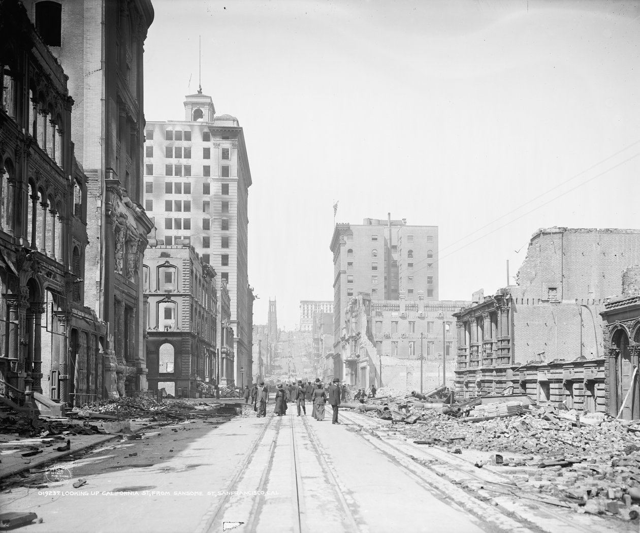 Katse Kalifornia-katua Sansome Streetiltä San Franciscossa tekijältä Detroit Publishing Co.