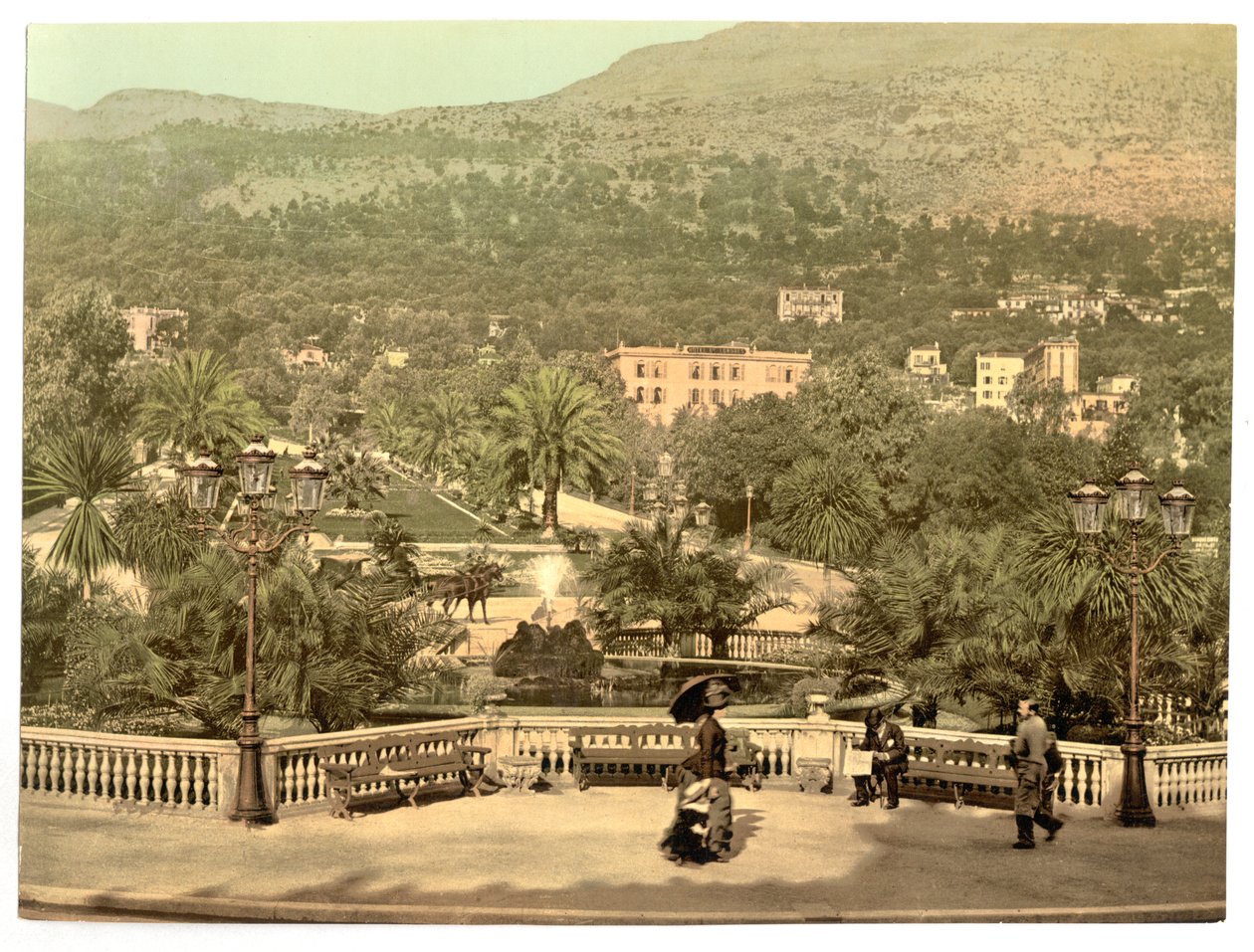 Monte Carlo Casino Gardens, Riviera, Monaco tekijältä Detroit Publishing Co.