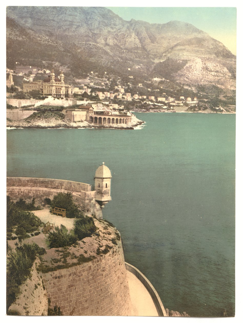 Monte Carlo Fort Antoinesta, Riviera, Monaco (valomekaaninen tuloste) tekijältä Detroit Publishing Co.