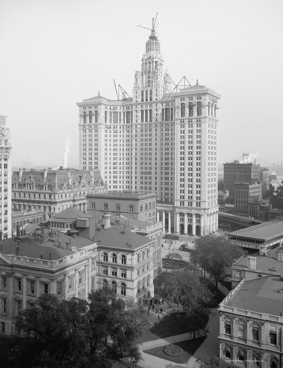 New Municipal Building, New York City, USA, n. 1914 (b/w kuva) tekijältä Detroit Publishing Co.