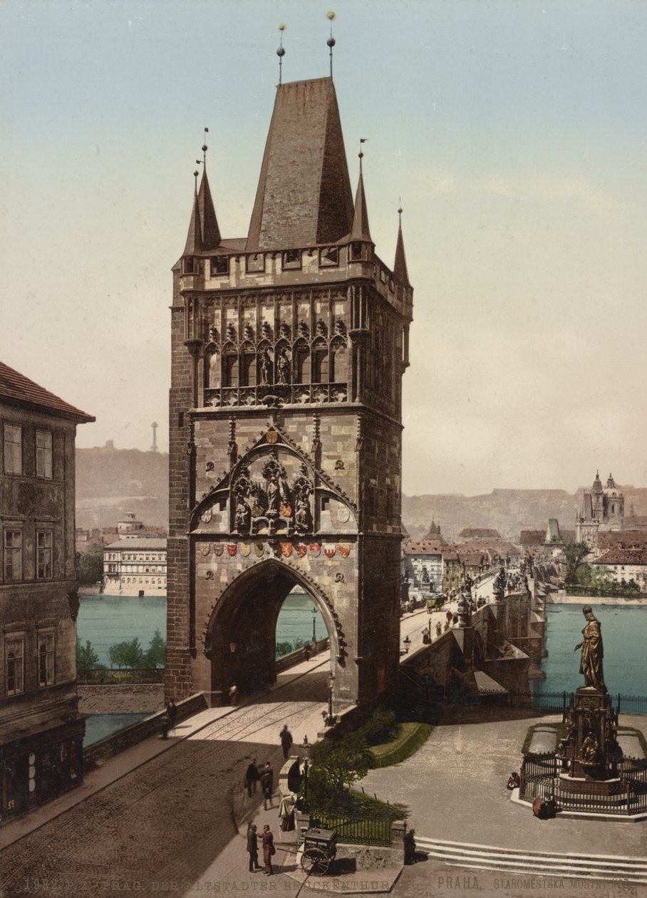 Vanhankaupungin siltatorni, Praha, 1905 tekijältä Detroit Publishing Co.